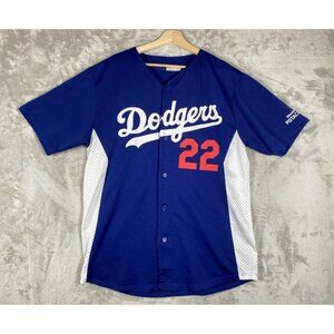 Los Angeles Dodgers CLAYTON KERSHAW Men M/L Promotion Jersey BLUE